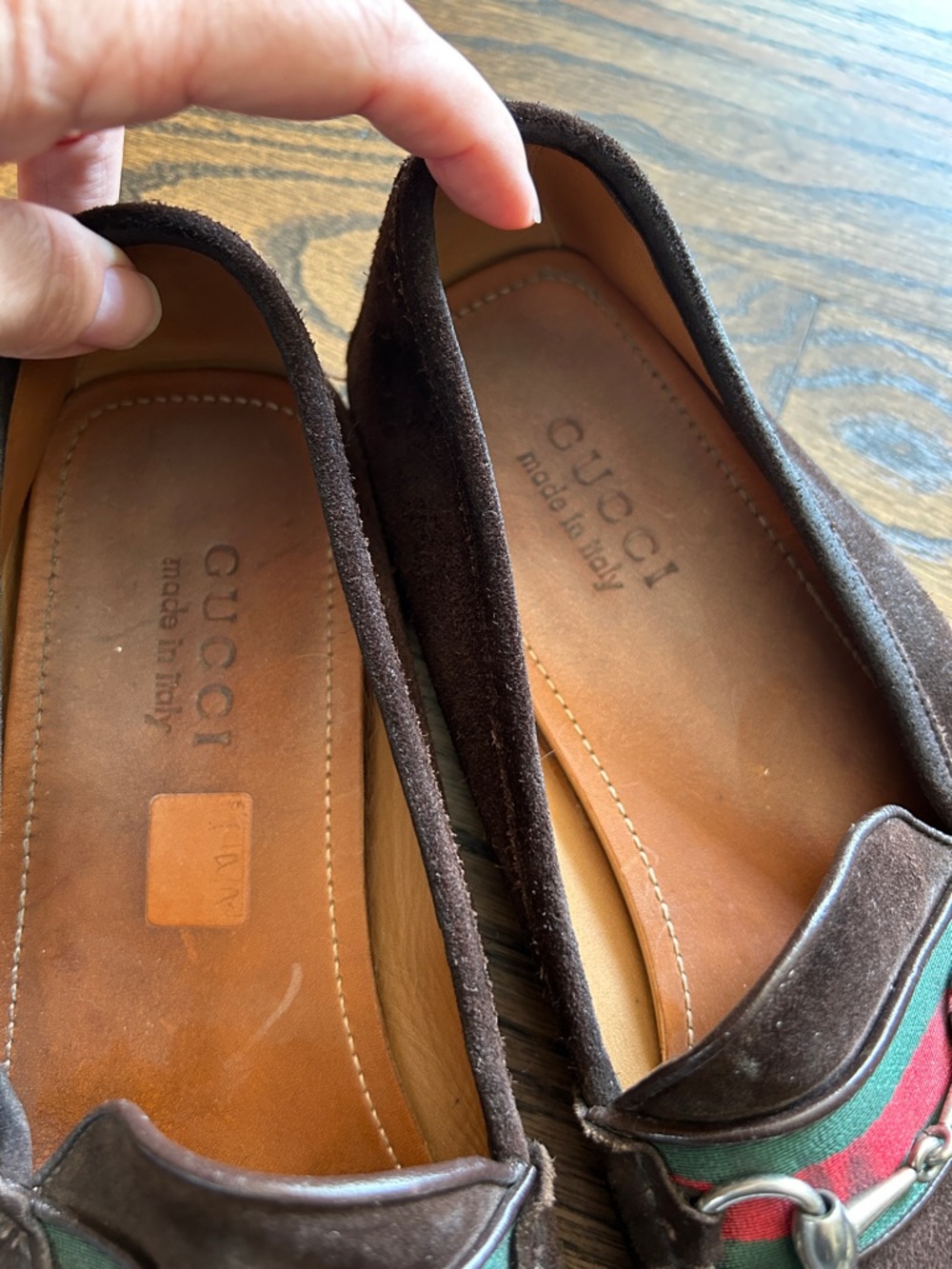 Men’s Gucci Brown suede silver horsebit driving loafers size 10.5 - Picture 2 of 12